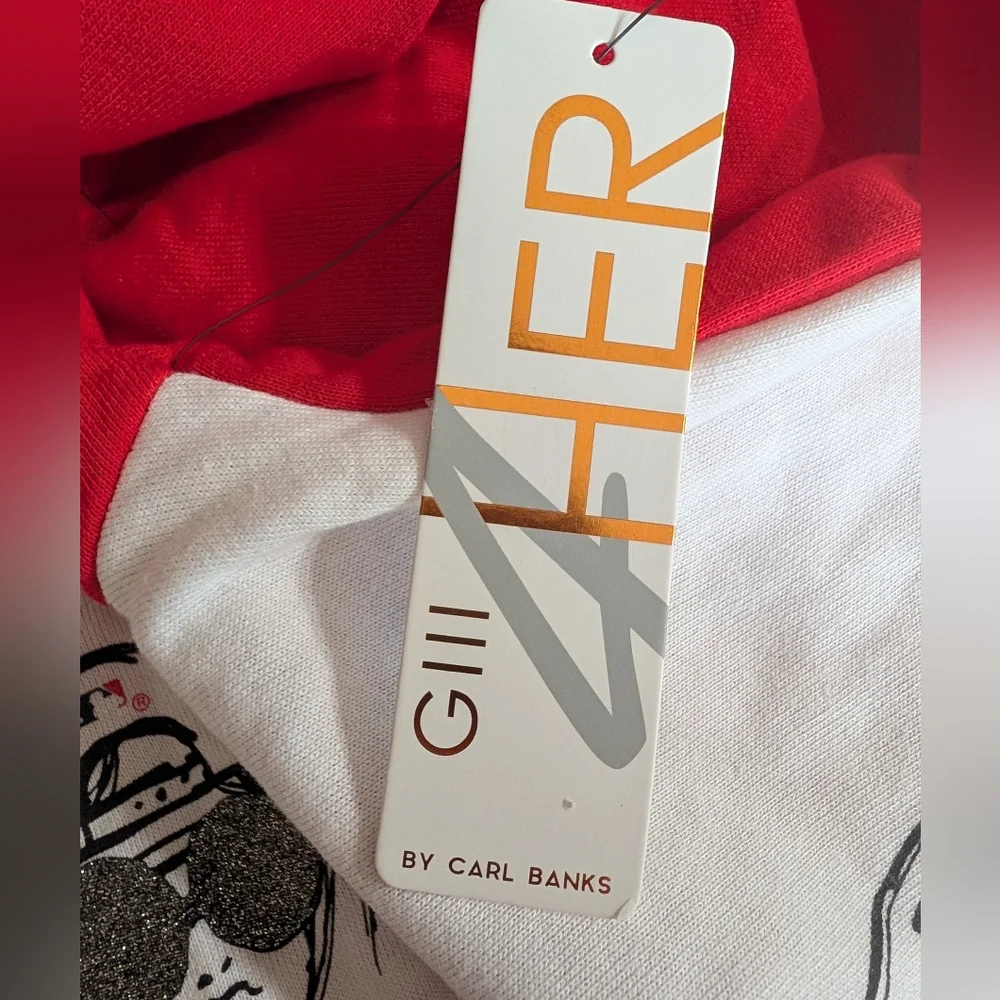 GiII4Her St. Louis Cardinals Graphic Sweatshirt XS | NWT Glittered Baseball - Picture 8 of 10